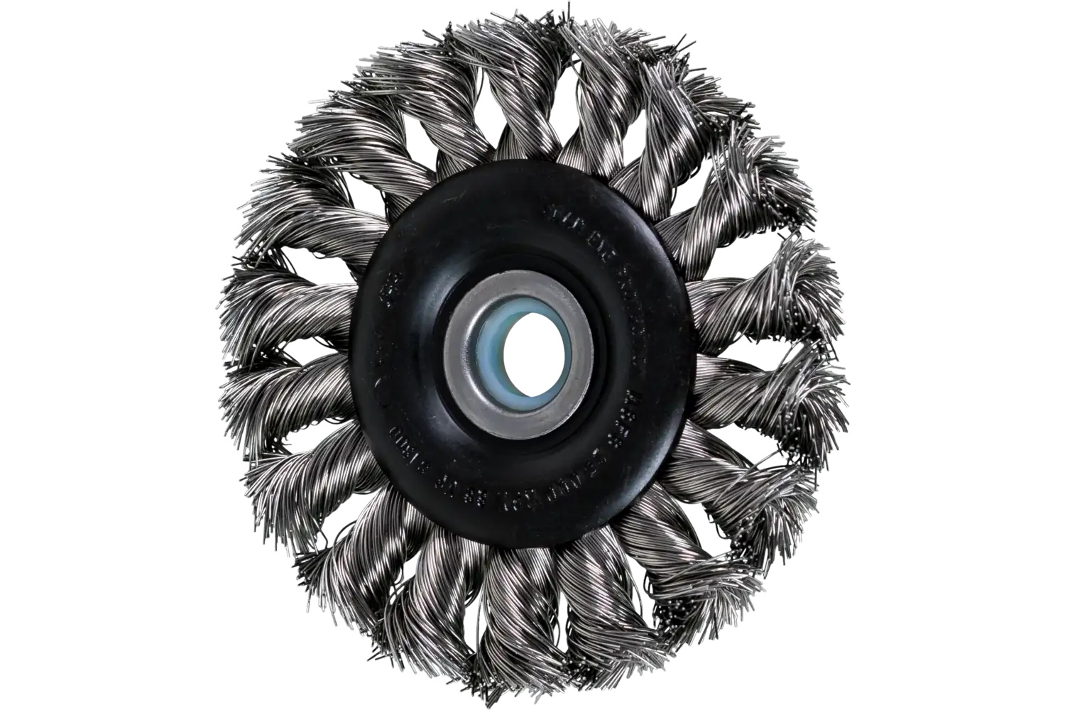 Show details for Pferd Standard Twist Knot Wire Wheel Brush 3" Dia. .012 Stainless Steel 1/2-3/8" Arbor Picture of Pferd Standard Twist Knot Wire Wheel Brush 3" Dia. .012 Stainless Steel 1/2-3/8" Arbor